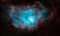 Lagoon Nebula, M8 Sulphur II and Hydrogen Beta image.