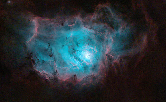 Lagoon Nebula, M8 Sulphur II and Hydrogen Beta image.